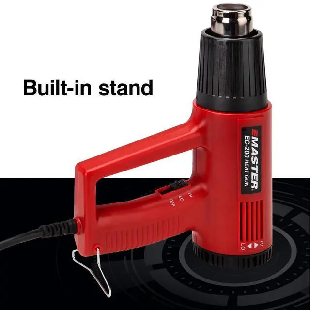 Alt view image 4 of 7 - EC-200 Variable Temperature Heat Gun, Hot Air Gun, 120V, 10 Amps, 1200W, for shrink wrap, wire connectors, shrink tubing, crafts, stripping paint