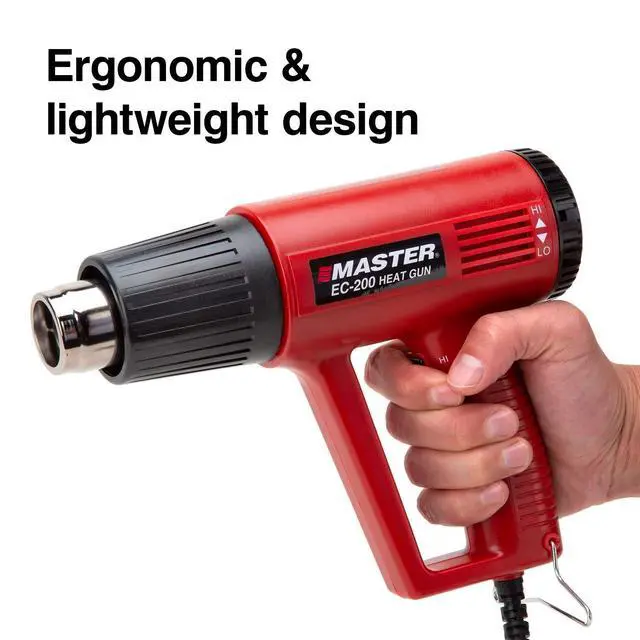 Alt view image 5 of 7 - EC-200 Variable Temperature Heat Gun, Hot Air Gun, 120V, 10 Amps, 1200W, for shrink wrap, wire connectors, shrink tubing, crafts, stripping paint