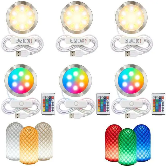 Main image of LED Lamp Kit 001 for Bambu Lab MH001, 3D Printer Light Kit, MakerWorld DIY Hardware Lamp Kit, Light Box for 3D Printing USB 5V LED Kit 001 with Power-Off Memory Dimmable 3 Color+RGB