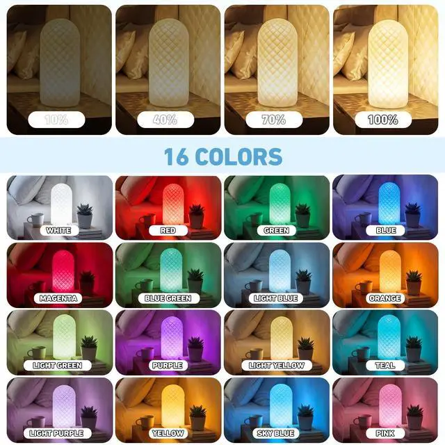 Alt view image 3 of 7 - 12 Pack LED Lamp Kit 001 - Remote Control 3D Printed DIY Light Spare Parts with Color & Brightness Adjustment for lampshade Hardware Model RGB Light Kit, 5V USB Powered