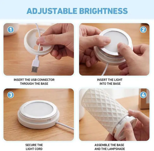 Alt view image 5 of 7 - 12 Pack LED Lamp Kit 001 - Remote Control 3D Printed DIY Light Spare Parts with Color & Brightness Adjustment for lampshade Hardware Model RGB Light Kit, 5V USB Powered