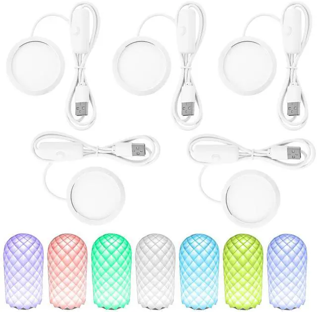 Main image of 5Pcs Remote Control RGB LED Lamp Kit 001 for Bambu Lab, Multicolor RGB 3D Printer LED Lamp Kit, Adjustable 3D Printed DIY Hardware Model Spare Parts, 5V USB Powered