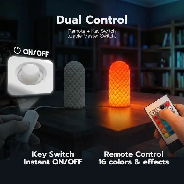 Alt view image 3 of 7 - 3D Printer LED Lamp Kit 001 with 24-Key Remote Control 16-Colors Changing