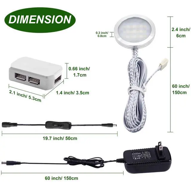 Alt view image 3 of 7 - RGBW RGB + White Color Changing Christmas Xmas Under Cabinet LED Lights Kit IR Remote Puck Lights for Kitchen Counter Shelf Furniture Ambiance Lighting (RGBW, 4 Lights, 12W)