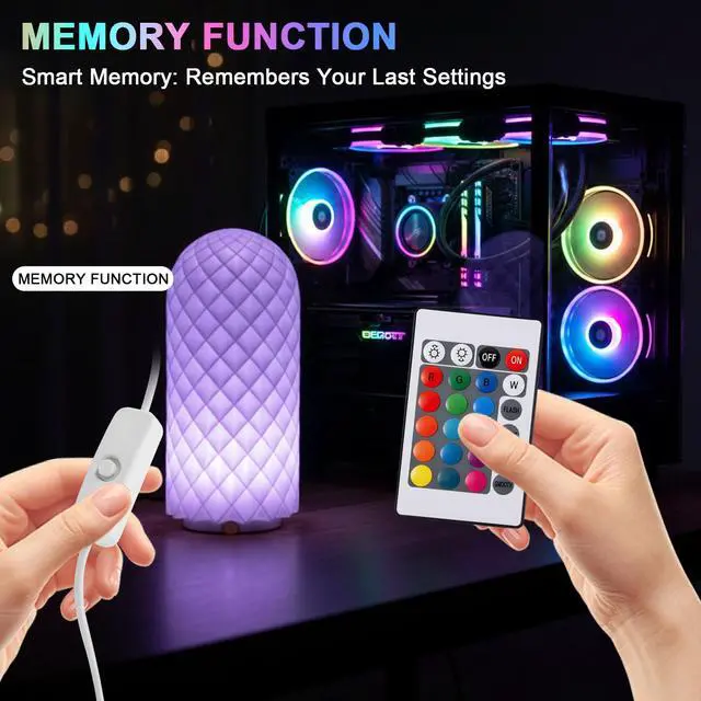 Alt view image 5 of 7 - 3Pack Remote Control RGB LED Lamp Kit 001 Compatible with Bambu Lab H2D/X1/P1P/A1 3D Printer Multicolor Dimming 5V USB LED Light Kit DIY Hardware Model Parts for Makerwold 3D Printed Light Projects