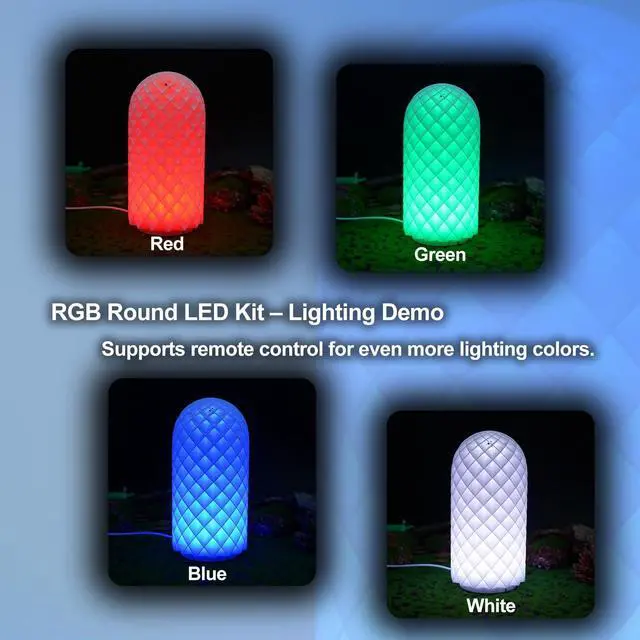 Alt view image 3 of 6 - LED Lamp Kit for Bambu Lab, LED Lamp Kit 001 for Bambu Lamp Kit 3D Printer LED Lights Makerworld Model Light 5 Volt Led Project Light Craft DIY Accessories (1PCS RGB Colors)