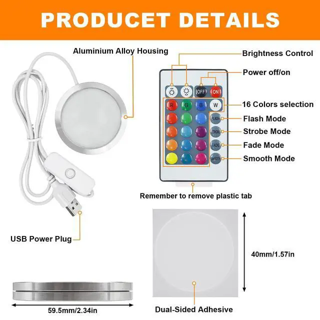 Alt view image 4 of 7 - 6PCS RGB LED Lamp Kit 001 for Bambu Lab A1 Mini A1 P1S H2D X1 P1P P2S X1C