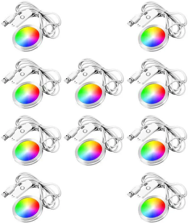 Main image of 10PCS RGB Remote Control LED Lamp Kits 001 for Bambu Lab A1/A1mini/P1S/P1P/X1C/P2S/H2D/H2S, Upgraded Multicolor Makerworld Maker's Supply Hardware Kit, Energy-efficient Custom Lighting Project