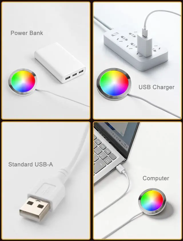Alt view image 4 of 7 - 10PCS RGB Remote Control LED Lamp Kits 001 for Bambu Lab A1/A1mini/P1S/P1P/X1C/P2S/H2D/H2S, Upgraded Multicolor Makerworld Maker's Supply Hardware Kit, Energy-efficient Custom Lighting Project