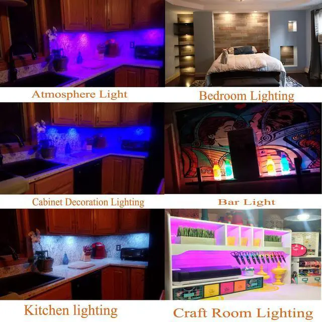 Alt view image 7 of 7 - RGB Color Changing LED Under Cabinet Lights Kit, Aluminum Slim Multi Color Puck Lights for Kitchen Counter Furniture Holiday Ambiance Christmas Decor Lighting (4 Lights)