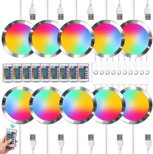 Main image of 10PCS Remote Control RGB Light LED Lamp Kit 001,Power Failure Memory Function for Bambu Lab Multicolor Makerworld for Anycubic Makeronline 3D Printer Light DIY Hardware Model Parts USB
