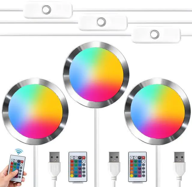 Main image of 3PCS Remote Control RGB Light LED Lamp Kit 001,Power Failure Memory Function for Bambu Lab Multicolor Makerworld for Anycubic Makeronline 3D Printer Light DIY Hardware Model Parts USB