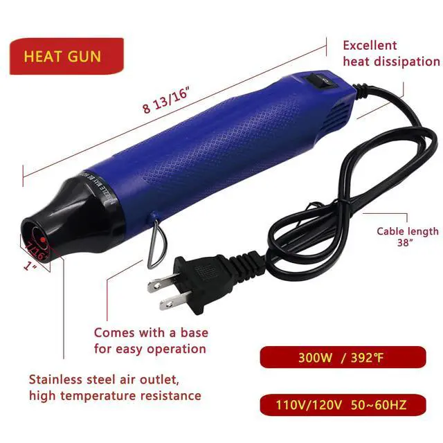 Alt view image 2 of 6 - Wire Heat Shrink Tubing Kit + Mini Heat Gun for Shrink Tubing + 328pcs 2:1 Wire Shrink Wrap Tubing + for Wires,Shrink Wrap and Cable Repair.