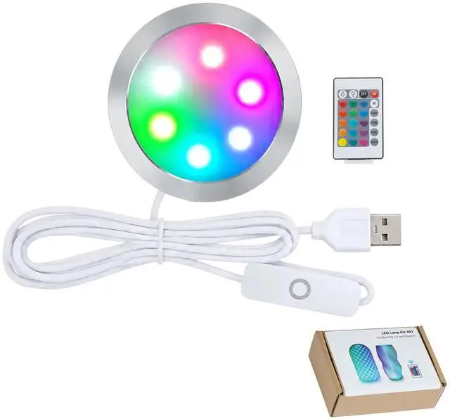 Main image of LED Lamp Kit for Bambu Lab, LED Lamp Kit 001 for Bambu Lamp Kit 3D Printer LED Lights Makerworld Model Light 5 Volt Led Project Light Craft DIY Accessories (1PCS RGB Colors)