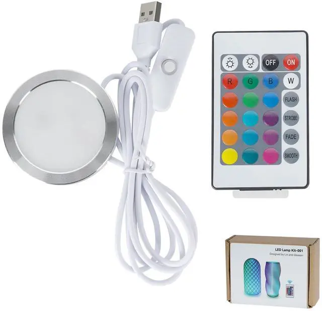 Main image of 1PCS Remote Control RGB LED Lamp Kit 001 for Bambu Lab H2C/X1/P2S/A1 Multicolor RGB Makerworld for Anycubic Makeronline 3D Printer Light DIY Hardware Model Parts USB