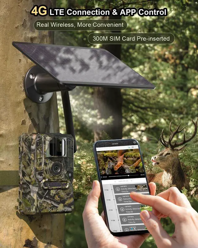 Alt view image 2 of 7 - 4G LTE Solar Cellular Trail Camera, GPS, No Glow Night Vision 940nm