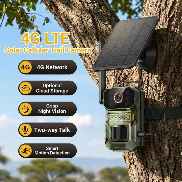 Alt view image 2 of 7 - 4G LTE Cellular Solar Security Camera