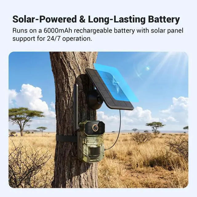 Alt view image 6 of 7 - 4G LTE Cellular Solar Security Camera