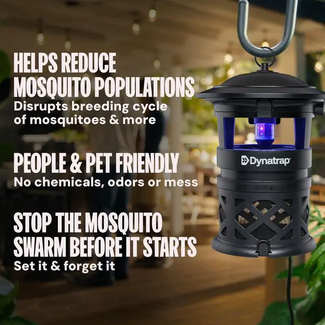 Alt view image 3 of 7 - DT2030SR Fly Traps Outdoor - Mosquito & Flying Insect Killer for 1 Acre Kills Mosquitoes, Flies, Gnats, Wasps - Bug Zapper Alternative - Black