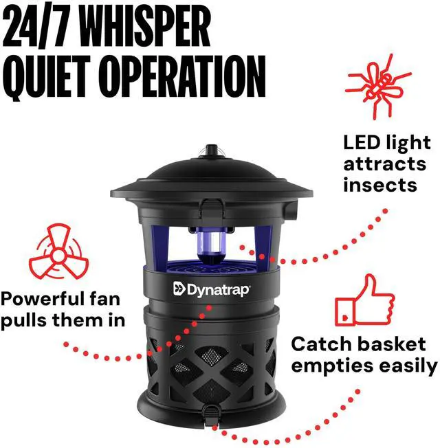 Alt view image 5 of 7 - DT2030SR Fly Traps Outdoor - Mosquito & Flying Insect Killer for 1 Acre Kills Mosquitoes, Flies, Gnats, Wasps - Bug Zapper Alternative - Black