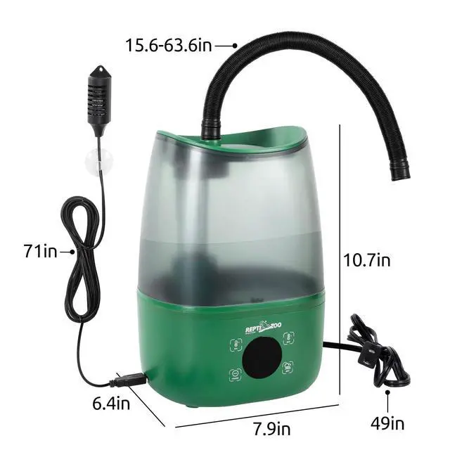 Alt view image 2 of 7 - Reptile Humidifier Fogger, 4L Large Reptile Fogger with Humidity Control, Terrarium Humidifiers with Extended Tube Automatic Reptile Misting System for Reptiles Amphibians Herps Vivarium