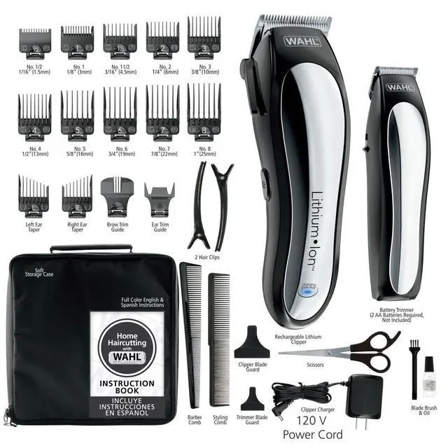 Alt view image 6 of 7 - USA Clipper Rechargeable Lithium Ion Cordless Haircutting Clipper & Battery Trimming Combo Kit Electric Clipper for Grooming Heads, Beards, & All Body Grooming Model 79600-2101P