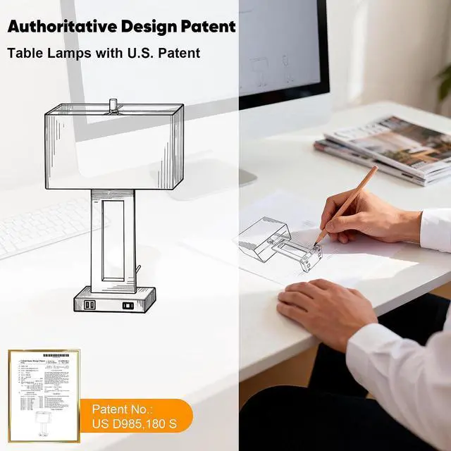 Alt view image 2 of 7 - Set of 2 Touch Control Table Lamp with 2 USB Ports, 3-Way Dimmable Modern Nightstand Lamp Sets Bedside Touch Desk Lamp with Fabric Cream Shade For Bedroom Table Living Room Reading, Included Bulbs