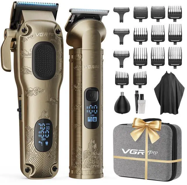 Main image of Hair Clippers for Men Professional, Cordless Hair Clippers for Hair Cutting, Mens Clippers and Trimmers Set, Electric Hair Trimmer for Men with Package Case (Gloden)