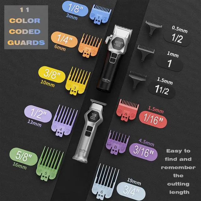 Alt view image 4 of 7 - Hair Clippers for Men 8000RPM Brushless Motor 440C Steel Blades