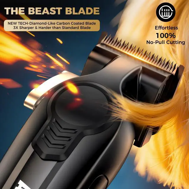 Alt view image 2 of 6 - Hair Clippers for Men Professional, Barber Clippers and Trimmers Set, Cordless Hair Clippers, Hair Cutting Kit, Barber Kit, Haircut Kit, Maquina para Cortar Pelo De Hombre (Black)