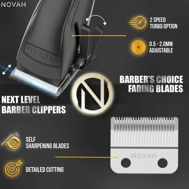 Alt view image 2 of 6 - Hair Clippers for Men, Professional Barber Clippers, Electric Mens Cordless Hair Clipper for Barbers Haircut Kit Fade, Maquina de Cortar Cabello