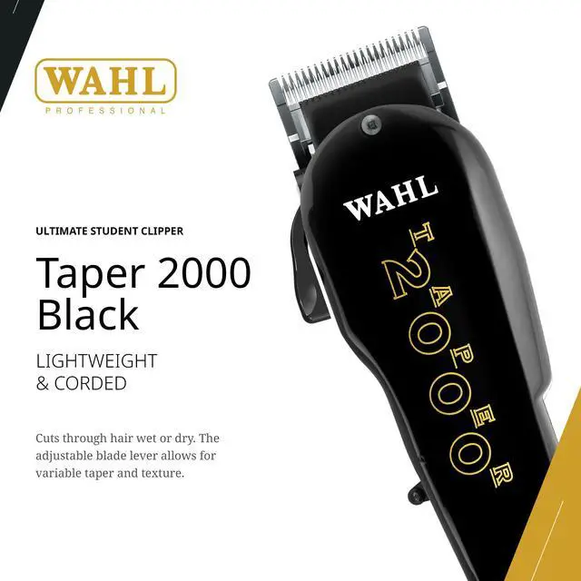 Alt view image 2 of 6 - Taper 2000 Clipper, Adjustable Blade, High-Performance Corded Electric Hair Cutting Tool, Black