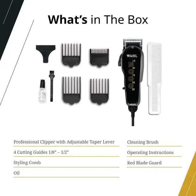 Alt view image 5 of 6 - Taper 2000 Clipper, Adjustable Blade, High-Performance Corded Electric Hair Cutting Tool, Black