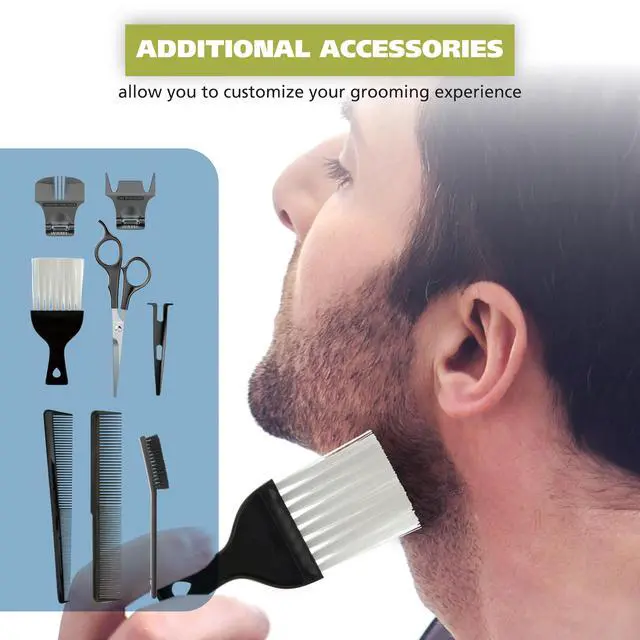 Alt view image 3 of 7 - Clipper USA Color Pro Complete Haircutting Kit with Easy Color Coded Guide Combs - Corded Clipper for Hair Clipping & Grooming Men, Women, & Children - Model 3029694