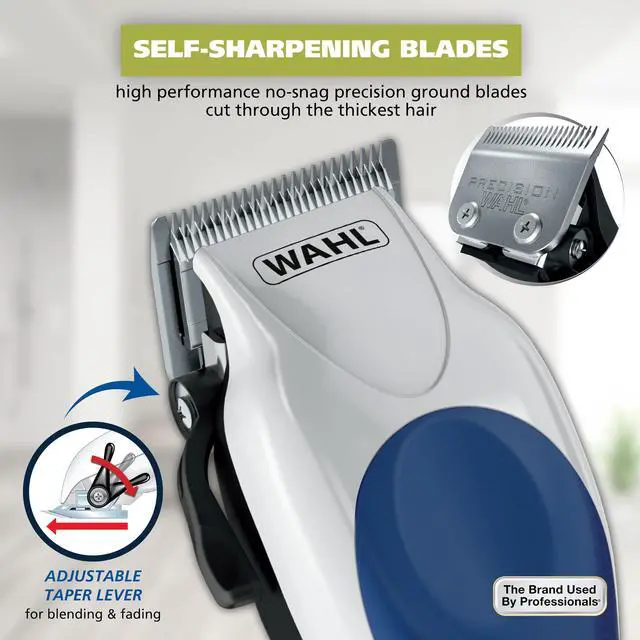 Alt view image 4 of 7 - Clipper USA Color Pro Complete Haircutting Kit with Easy Color Coded Guide Combs - Corded Clipper for Hair Clipping & Grooming Men, Women, & Children - Model 3029694