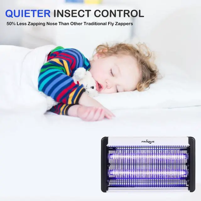 Alt view image 4 of 7 - Electric Bug Zapper, UV Insect Killer, Indoor Fly Catcher, Mosquito Killer Lamp, 3500V High Powered Grids, 20W UV Light Attract to Zap Flying Insects. (Including 2PCS Bulbs)