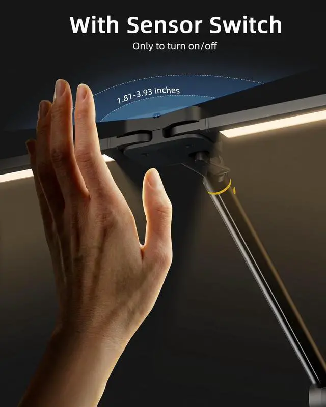 Alt view image 2 of 7 - Desk Lamps for Home Office, Sensor Switch Dual Lamp Head