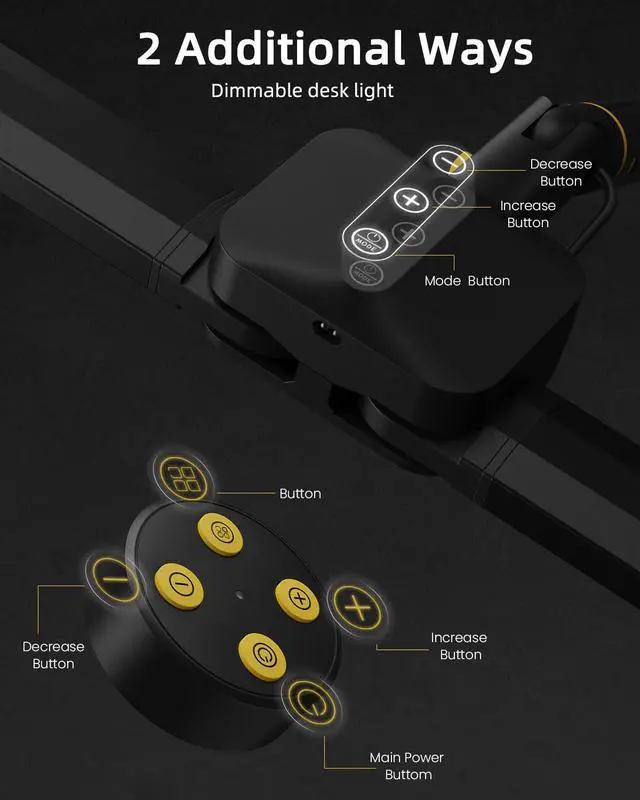 Alt view image 5 of 7 - Desk Lamps for Home Office, Sensor Switch Dual Lamp Head