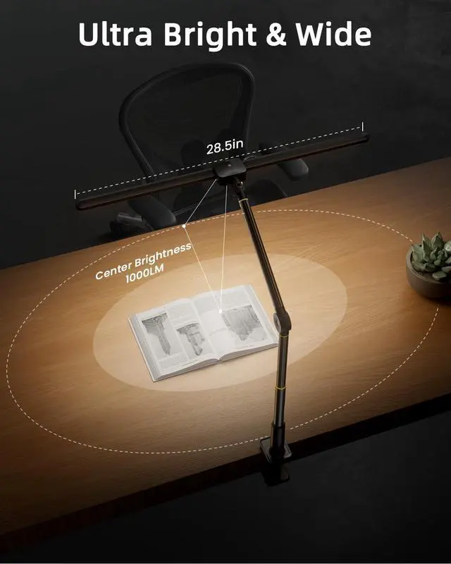 Alt view image 7 of 7 - Desk Lamps for Home Office, Sensor Switch Dual Lamp Head