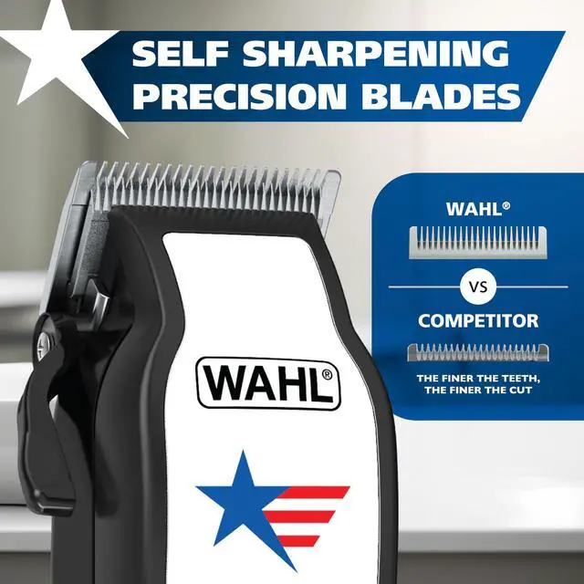 Alt view image 3 of 7 - USA Anthem Classic Haircutting Kit Corded Hair Clipper for Men with No-Snag Blades, Powerful POWERDRIVE Motor & Adjustable Fade Lever Model 3029140