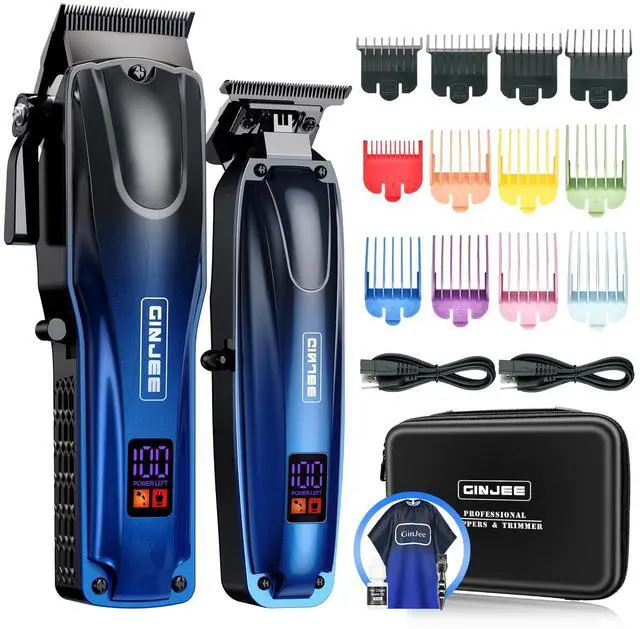 Main image of Professional Hair Clippers for Men Cordless & Corded - Rechargeable Barber Clipper & Trimmer Set with Fade Lever for Home Haircuts, Grooming Kit with Guide Combs, with Travel Case
