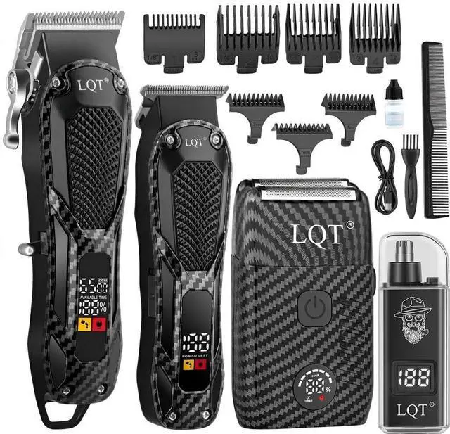 Main image of Professional Hair Clippers for Men Rechargeable Cordless Beard Trimmer & Electric Shaver, Hair Cutting Kit with LCD Display Gift for Dad, Husband, Men