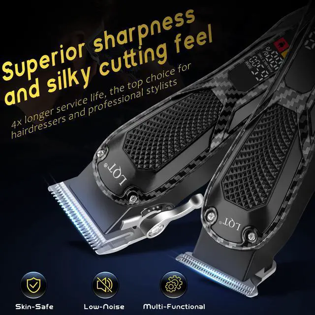 Alt view image 3 of 6 - Professional Hair Clippers for Men Rechargeable Cordless Beard Trimmer & Electric Shaver, Hair Cutting Kit with LCD Display Gift for Dad, Husband, Men
