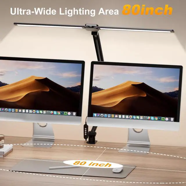 Alt view image 4 of 7 - LED Desk Lamp for Office Home, Architect Desk Light with Clamp