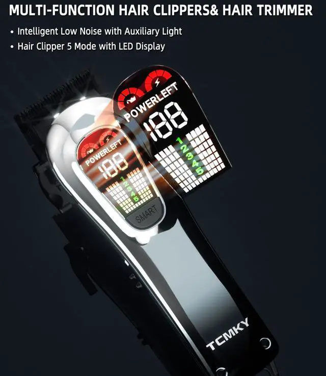 Alt view image 6 of 6 - Hair Clippers for Men, Professional Clippers and Trimmers Set, Cordless Clippers for Hair Cutting, Beard Trimmer, Barber Clippers, Rechargeable Electric Shaver