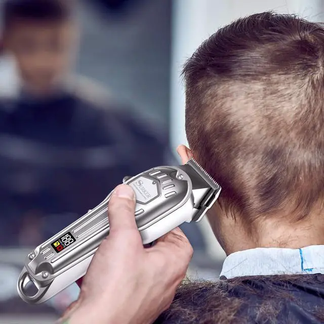 Alt view image 4 of 7 - Mens Hair Clippers Cord Cordless Hair Trimmer Professional Haircut Kit for Men Rechargeable LED Display