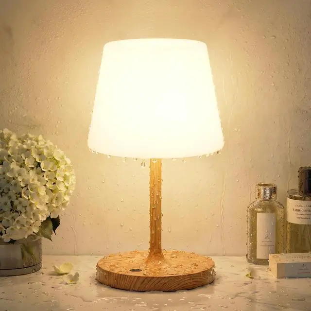 Main image of Cordless Shower Lamp Waterproof, Cordless Lamp with 4000mAh Battery, Rechargeable Table Lamp, Touch Dimmable Desk Light for Outdoor, Kitchen, Bathroom, Camping, Patio, IP54