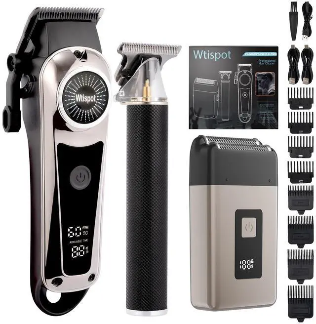 Main image of 3in1 Hair Clippers Set for Men,Hair Clipper Trimmer with LED Display,Professional Cordless Hair Clipper Shaver Beard Trimmer, Hair Cutting Machine,Fathers Day Gift for Dad Men Husband
