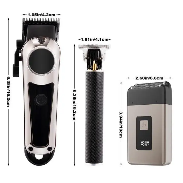 Alt view image 2 of 7 - 3in1 Hair Clippers Set for Men,Hair Clipper Trimmer with LED Display,Professional Cordless Hair Clipper Shaver Beard Trimmer, Hair Cutting Machine,Fathers Day Gift for Dad Men Husband
