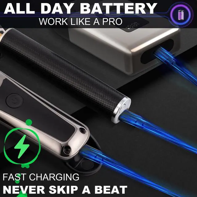 Alt view image 4 of 7 - 3in1 Hair Clippers Set for Men,Hair Clipper Trimmer with LED Display,Professional Cordless Hair Clipper Shaver Beard Trimmer, Hair Cutting Machine,Fathers Day Gift for Dad Men Husband